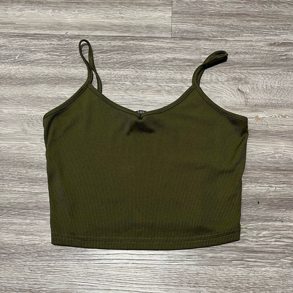 Small Green cropped tank from Shein